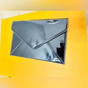 Black Patent leather clutch NWT